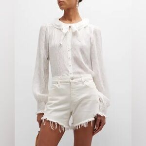 PAIGE $385 Dionna Blouse Silk Blend